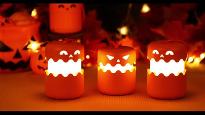 Built in 1800ma lithium battery Halloween fun hand-held pumpkin lantern decoration supplies