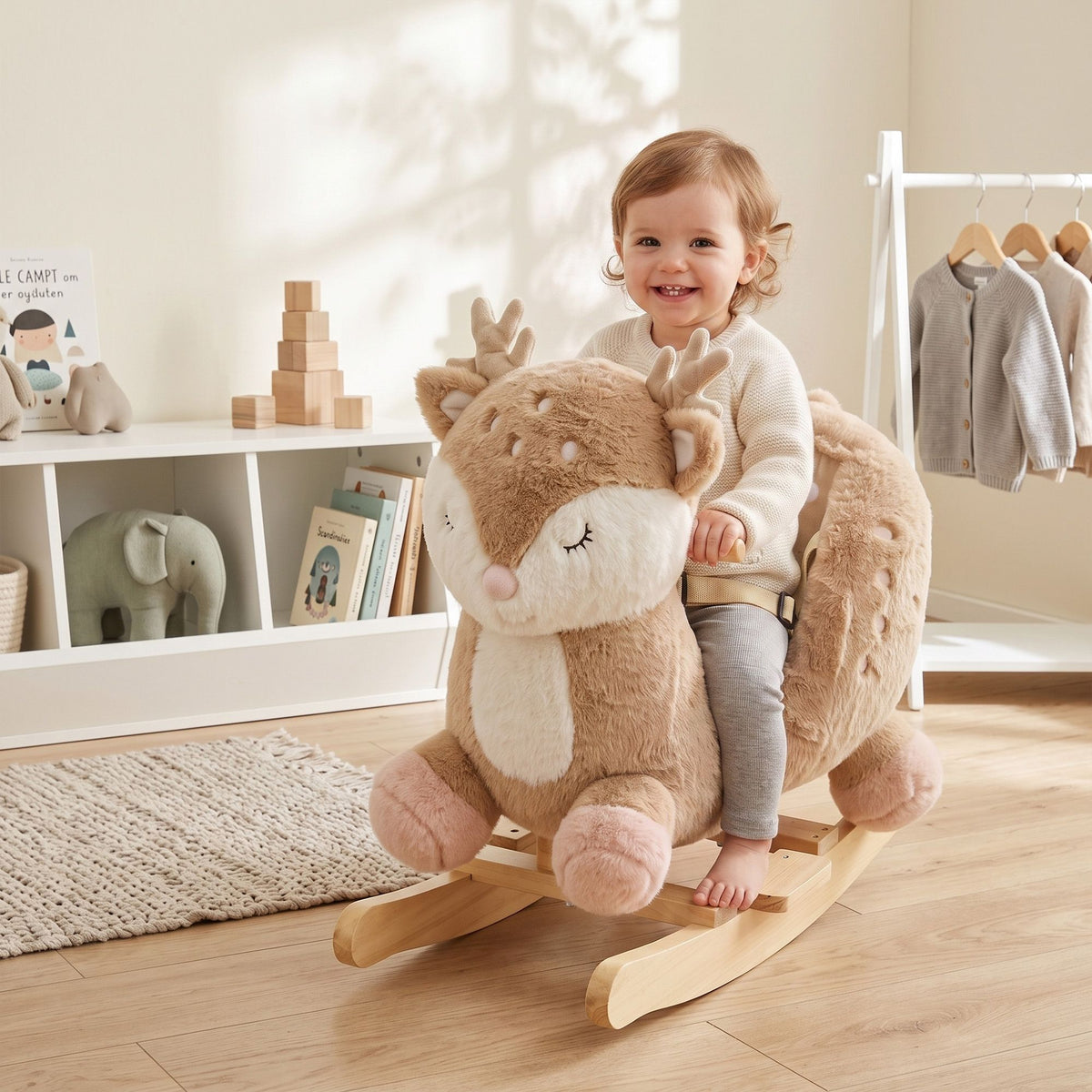 Deer-Inspired Toddler Rocker