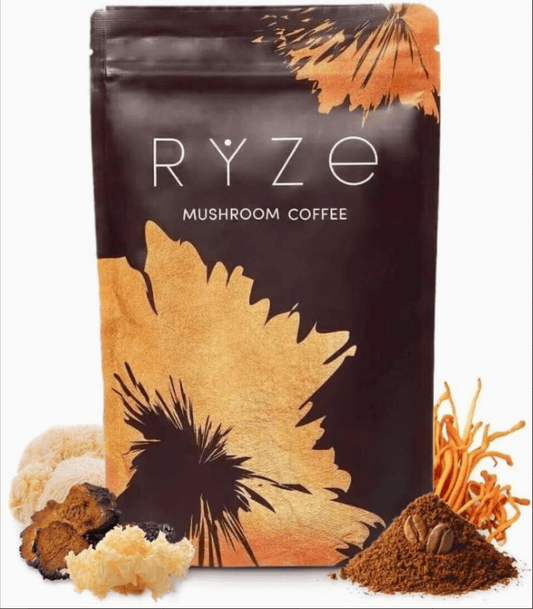 American Instant Mushroom Coffee | 6 Adaptogenic Mushrooms and Medium-Chain Triglyceride Oil | 30 Servings | Contains Lion's Mane Mushroom and Turkey Tail Mushroom