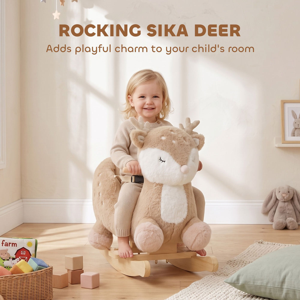 Deer-Inspired Toddler Rocker