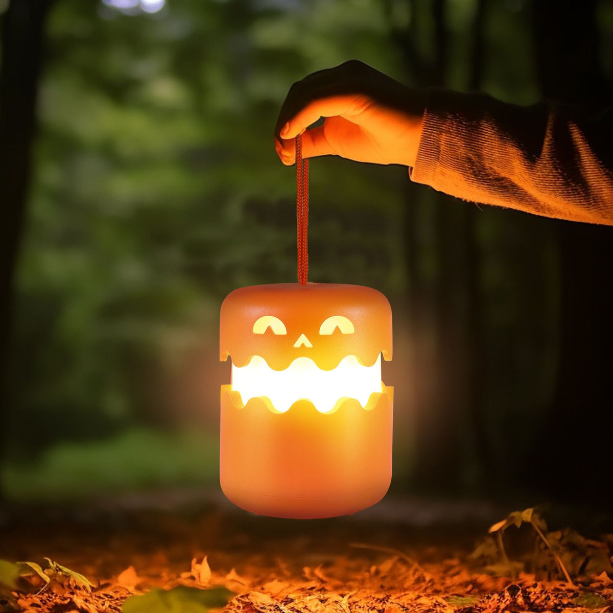 Built in 1800ma lithium battery Halloween fun hand-held pumpkin lantern decoration supplies